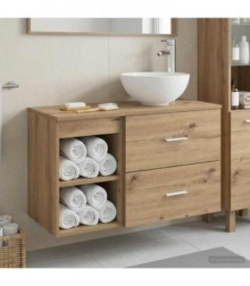 vidaXL Bathroom Furniture Set 2 pcs Artisan Oak Engineered Wood — V0672201420
