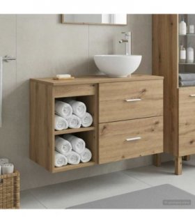 vidaXL Bathroom Furniture Set 2 pcs Artisan Oak Engineered Wood — V0672201428