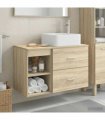 vidaXL Bathroom Furniture Set 2 pcs Sonoma Oak Engineered Wood — V0672201432