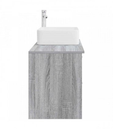 vidaXL Bathroom Furniture Set 2 pcs Grey Sonoma Engineered Wood — V0672201433