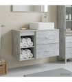 vidaXL Bathroom Furniture Set 2 pcs Concrete Grey Engineered Wood — V0672201434