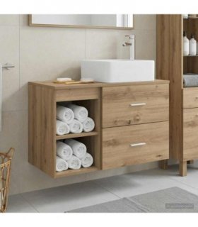 vidaXL Bathroom Furniture Set 2 pcs Artisan Oak Engineered Wood — V0672201435