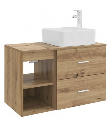 vidaXL Bathroom Furniture Set 2 pcs Artisan Oak Engineered Wood — V0672201435