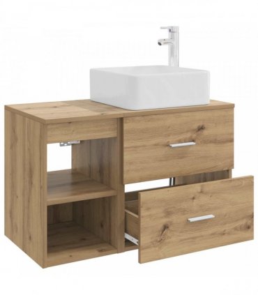 vidaXL Bathroom Furniture Set 2 pcs Artisan Oak Engineered Wood — V0672201435