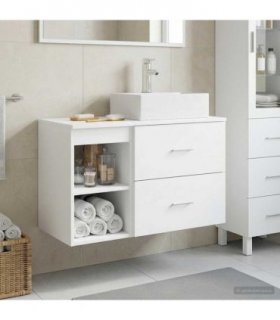 vidaXL Bathroom Furniture Set 2 pcs White Engineered Wood — V0672201437