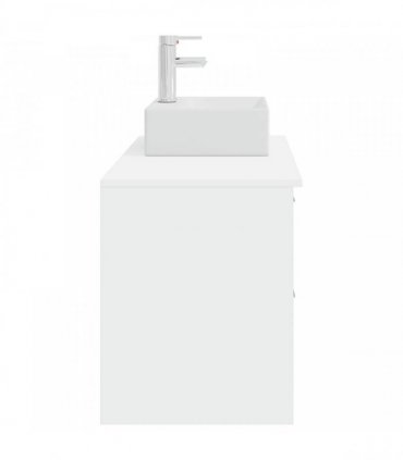 vidaXL Bathroom Furniture Set 2 pcs White Engineered Wood — V0672201437