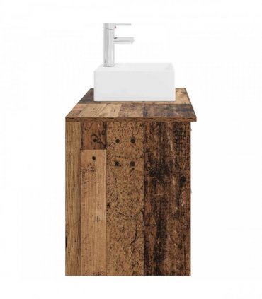 vidaXL Bathroom Furniture Set 2 pcs Old Wood Engineered Wood — V0672201438