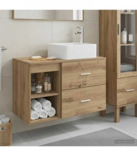 vidaXL Bathroom Furniture Set 2 pcs Artisan Oak Engineered Wood — V0672201449