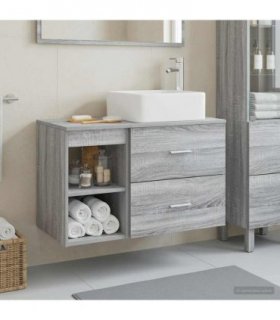 vidaXL Bathroom Furniture Set 2 pcs Grey Sonoma Engineered Wood — V0672201452