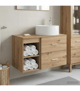 vidaXL Bathroom Furniture Set 2 pcs Artisan Oak Engineered Wood — V0672201480