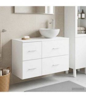 vidaXL Bathroom Furniture Set 2 pcs White Engineered Wood — V0672201498