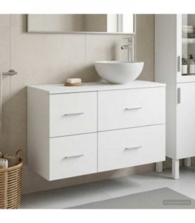 vidaXL Bathroom Furniture Set 2 pcs White Engineered Wood — V0672201502