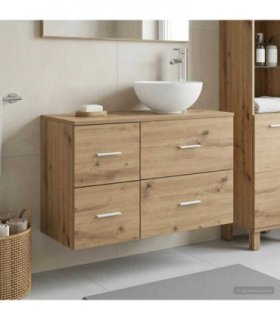 vidaXL Bathroom Furniture Set 2 pcs Artisan Oak Engineered Wood — V0672201504