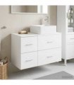vidaXL Bathroom Furniture Set 2 pcs White Engineered Wood — V0672201512
