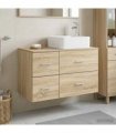 vidaXL Bathroom Furniture Set 2 pcs Sonoma Oak Engineered Wood — V0672201513