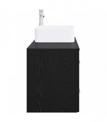 vidaXL Bathroom Furniture Set 2 pcs Black Oak Engineered Wood — V0672201515