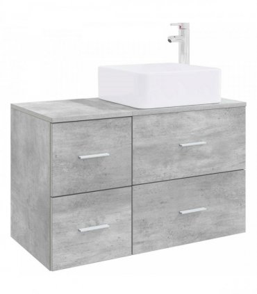 vidaXL Bathroom Furniture Set 2 pcs Concrete Grey Engineered Wood — V0672201516