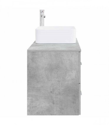 vidaXL Bathroom Furniture Set 2 pcs Concrete Grey Engineered Wood — V0672201516
