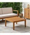 vidaXL Table Solid Acacia Wood Natural 60 x 60 x 30 cm — Colour: Black and anthracite