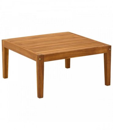 vidaXL Table Solid Acacia Wood Natural 60 x 60 x 30 cm — Colour: Black and anthracite