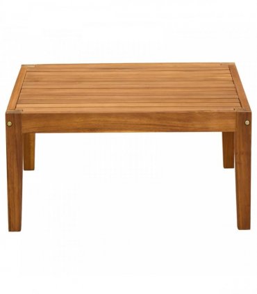 vidaXL Table Solid Acacia Wood Natural 60 x 60 x 30 cm — Colour: Black and anthracite