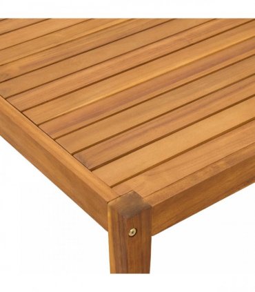 vidaXL Table Solid Acacia Wood Natural 60 x 60 x 30 cm — Colour: Black and anthracite