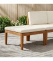 vidaXL Footrest Solid Acacia Wood Natural — Colour: Beige and cream white