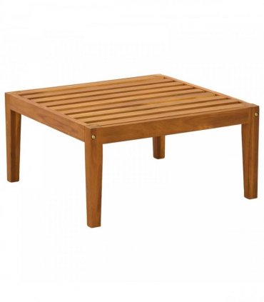 vidaXL Footrest Solid Acacia Wood Natural — Colour: Beige and cream white
