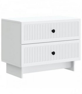 vidaXL Bedside Cabinet White 62 x 34.5 x 47.5 cm Engineered Wood