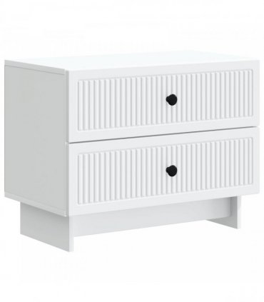 vidaXL Bedside Cabinet White 62 x 34.5 x 47.5 cm Engineered Wood