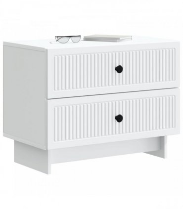 vidaXL Bedside Cabinet White 62 x 34.5 x 47.5 cm Engineered Wood