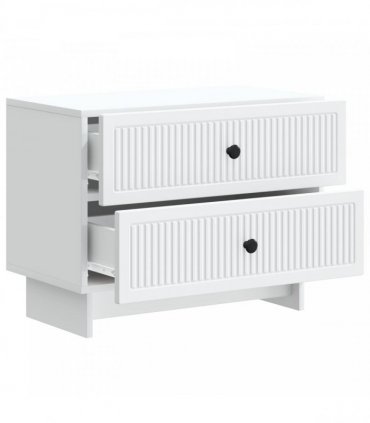 vidaXL Bedside Cabinet White 62 x 34.5 x 47.5 cm Engineered Wood