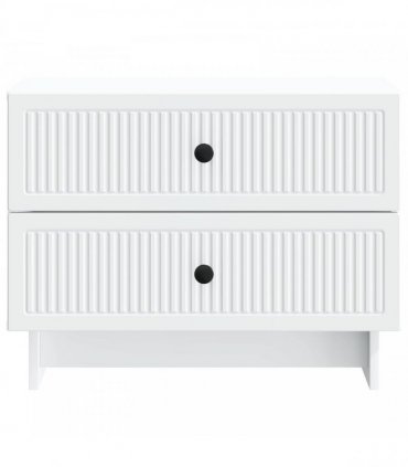 vidaXL Bedside Cabinet White 62 x 34.5 x 47.5 cm Engineered Wood