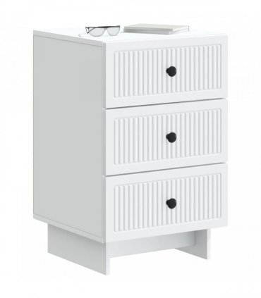 vidaXL Bedside Cabinet White 43 x 41 x 66.5 cm Engineered Wood