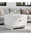 vidaXL Coffee Table with Drawer White 49 x 50 x 40 cm Engineered Wood