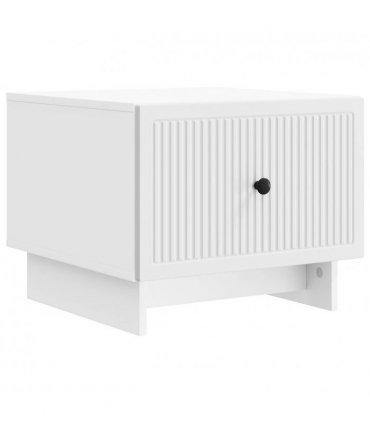 vidaXL Coffee Table with Drawer White 49 x 50 x 40 cm Engineered Wood