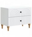 vidaXL Bedside Cabinet White 62 x 34.5 x 48 cm Engineered Wood