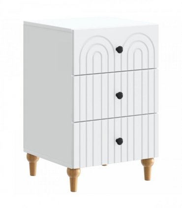 vidaXL Bedside Cabinet White 43x 41 x 66.5 cm Engineered Wood