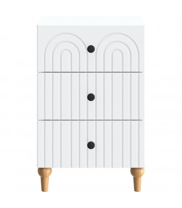 vidaXL Bedside Cabinet White 43x 41 x 66.5 cm Engineered Wood