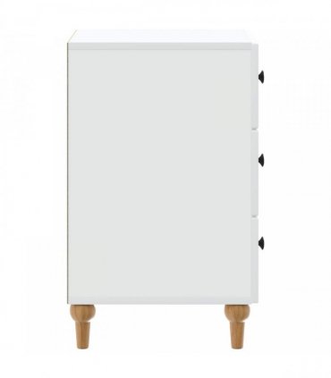 vidaXL Bedside Cabinet White 43x 41 x 66.5 cm Engineered Wood