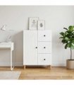 vidaXL Sideboard with Drawer White 66 x 34.5 x 90 cm Engineered Wood