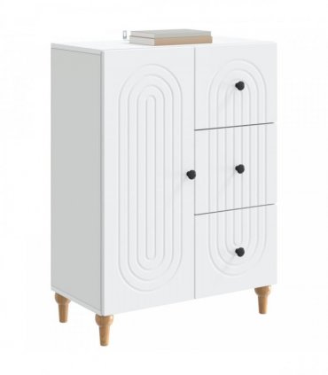 vidaXL Sideboard with Drawer White 66 x 34.5 x 90 cm Engineered Wood