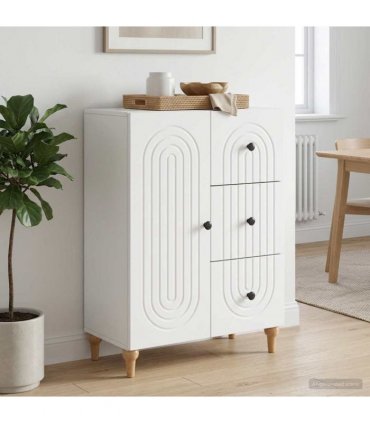 vidaXL Sideboard with Drawer White 66 x 34.5 x 90 cm Engineered Wood