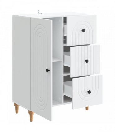 vidaXL Sideboard with Drawer White 66 x 34.5 x 90 cm Engineered Wood