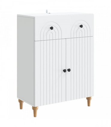 vidaXL Sideboard with Drawer White 66 x 34.5 x 90 cm Engineered Wood — V0672202657