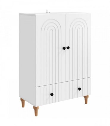 vidaXL Sideboard with Drawer White 66 x 34.5 x 95 cm Engineered Wood