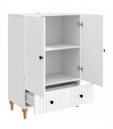 vidaXL Sideboard with Drawer White 66 x 34.5 x 95 cm Engineered Wood