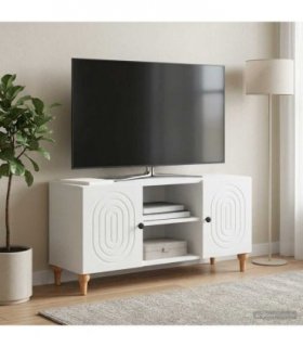 vidaXL TV Cabinet White 102 x 34.5 x 50 cm Engineered Wood