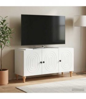 vidaXL TV Cabinet White 99 x 34.5 x 50 cm Engineered Wood