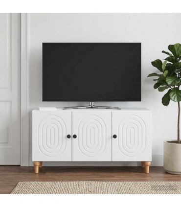 vidaXL TV Cabinet White 99 x 34.5 x 50 cm Engineered Wood